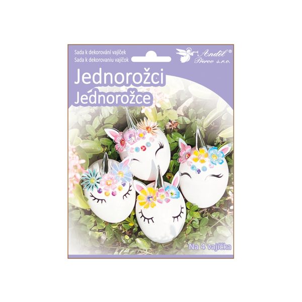 Sada na dekorování vajíček - jednorožci